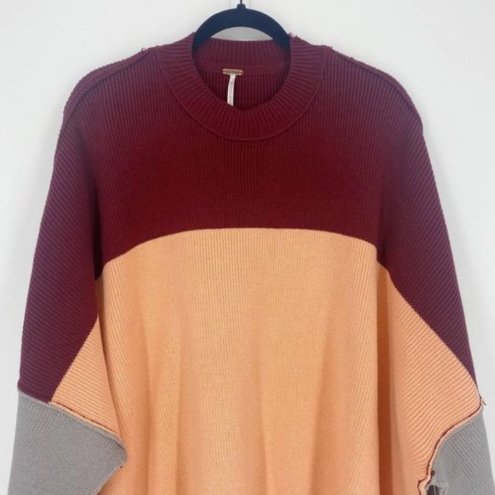 Free People Colorblock Easy Street Oversize Sweater - Picture 9 of 9